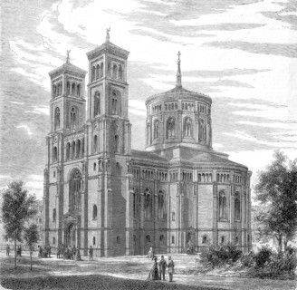 The Thomaskirche, St Thomas Church on Mariannenplatz is a neo-Romanesque church building in