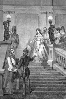 Reception of the Crown Prince of Prussia in Vienna, 1869, Historical, Reproduction from a 19th