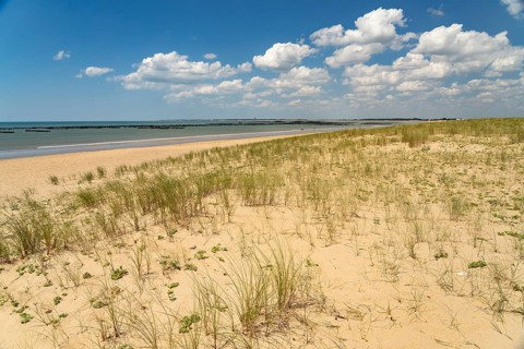 The Plage des Chardons beach in L'Aiguillon-la-Presqu'ile, France
