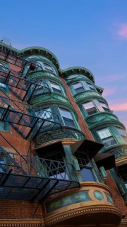 Boston downtown and historic center streets near Freedom Trail and Beacon Hill