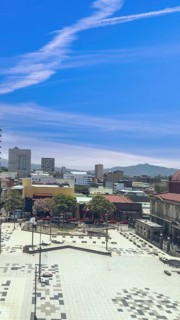 Costa Rica, colorful San Jose streets in historic city center plaza. Caribbean cruise vacation