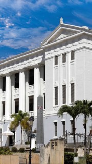 San Juan, Puerto Rico, February 10, 2025: Puerto Rico, San Juan Carlos Albizu University building