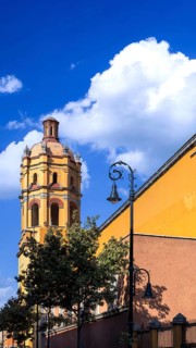 Mexico City streets in historic center near Zocalo historic center