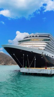 Mexico, cruise ship vacation in Huatulco. Scenic beaches and ocean shore resorts