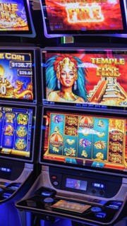 Las Vegas, USA, 2 May, 2025: Casino gambling blackjack and slot machines waiting for gamblers and