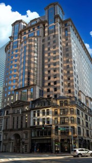 Boston downtown and historic center streets near Freedom Trail and Beacon Hill