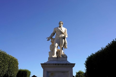 Statue of King Henry IV on the Place Royale in Pau, Pyrenees, France