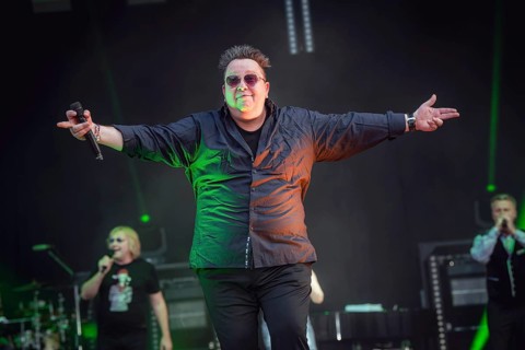 Sebastian Krumbiegel, singer of the band Die Prinzen at the Berliner Rundfunk 91.4 Open Air in the