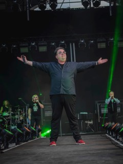 Sebastian Krumbiegel, singer of the band Die Prinzen at the Berliner Rundfunk 91.4 Open Air in the