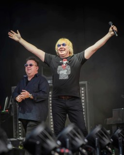 Sebastian Krumbiegel and Tobias KÃ¼nzel, singer of the band Die Prinzen at the Berliner Rundfunk 91
