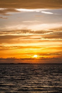 Sunset over Gironde Estuary, Braud-et-Saint-Louis, France