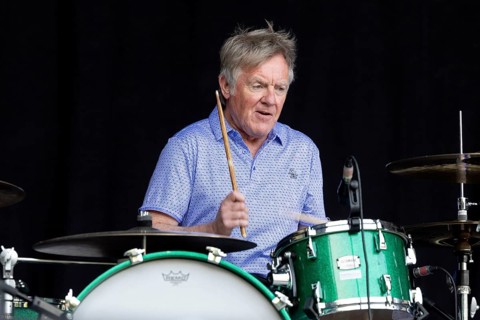 Billy Doherty, drummer, The Undertones, punk rock band, Northern Ireland, open air at the Citadel