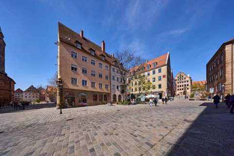 Pedestrian zone, historic buildings, general architecture, historic residential and commercial
