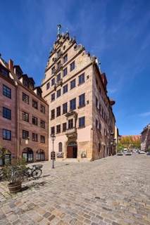 City museum in the Fembo House, historic merchant's house, building, general architecture, street