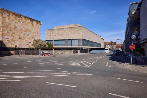 Germanisches National Museum, cultural history museum, modern architecture, building, parking