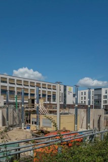 Extension, building, new ward building with operating theatre extension, hospital, AugustenstraÃŸe,
