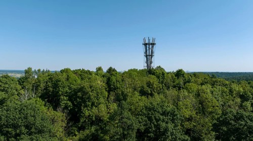 Schönbuchturm near Herrenberg in the western Schönbuch. The observation tower is 35 metres high.