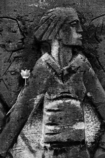Bittermark memorial, memorial site, detail with tulip for the memorial service on Good Friday,