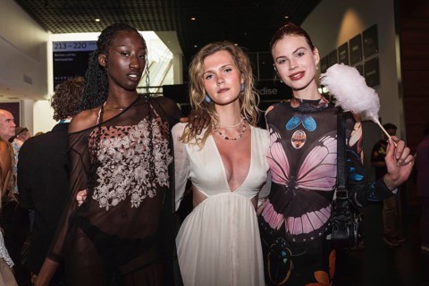 Models Awa, Lucy Hellenbrecht (GNTM 2020) and guest at the Danny Reinke Fashion Show during the