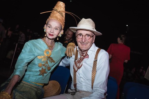 Brit Kanja and GÃ¼nther Krabbenhöfft at the Marcel Ostertag Fashion Show during Berlin Fashion Week