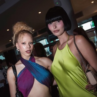 Models Josy (GNTM2025) and Magdalena (GNTM2025) at the Marcel Ostertag Fashion Show during the