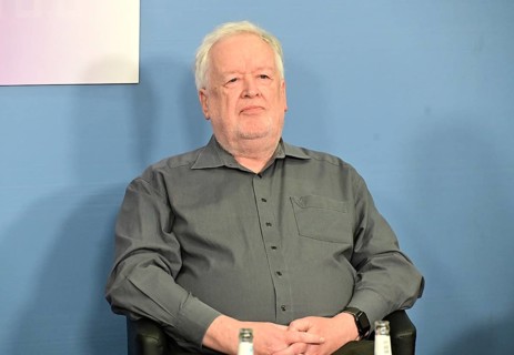 Prof Hans von Storch (University of Hamburg, Ocean University of China) takes part in a panel