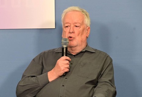 Prof Hans von Storch (University of Hamburg, Ocean University of China) takes part in a panel