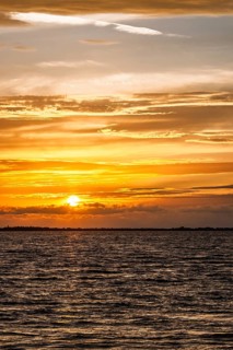 Sunset over Gironde Estuary, Braud-et-Saint-Louis, France