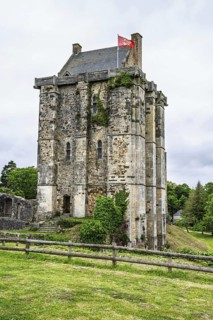 Castle ruin of Chateau de Saint-Sauveur-le-Vicomte, Manche, Normandy, France