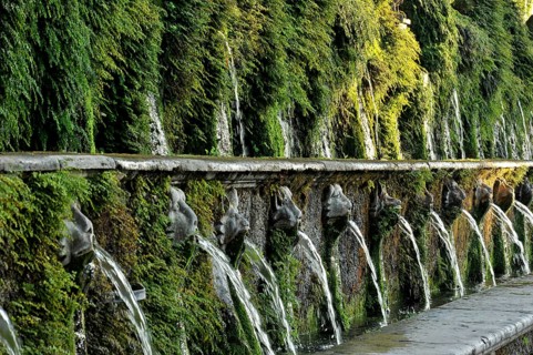 Gargoyles, Avenue of a Hundred Fountains, Viale delle Cento Fontane, Renaissance garden of the
