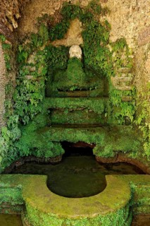 Fountain of the Nymphaeum, Renaissance garden of the Villa d'Este, water features, fountains,