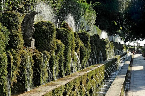 Avenue of a Hundred Fountains, Viale delle Cento Fontane, Renaissance garden of Villa d'Este, water