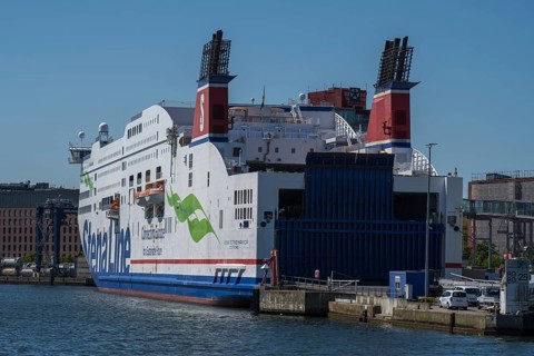 Stena Line ferry at Schwedenkai, harbour, Kiel, Kiel Fjord, Baltic Sea, Schleswig-Holstein, Germany