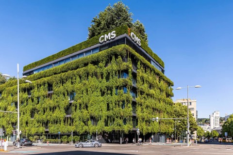 Calwer Passage, green building for a better urban climate. Around 11, 000 plants adorn the building