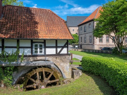Historic watermill in Lamspringe Monastery, Lower Saxony, Germany
