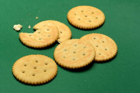 Cracker, cracker on green background
