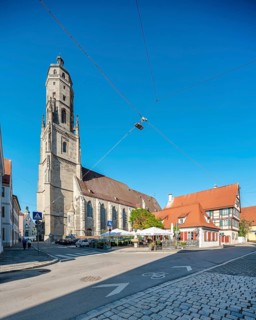 The church of St George with the steeple called Daniel, in the historic old town, Nördlingen,