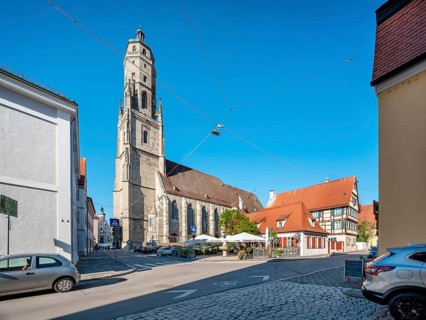 The church of St George with the steeple called Daniel, in the historic old town, Nördlingen,