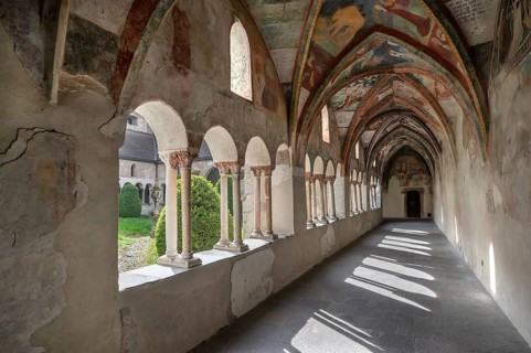Cathedral cloister around 1370, the frescoes were painted from around 1390, Bressanone Cathedral,