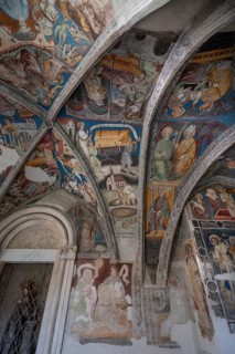 Cathedral cloister around 1370, the frescoes were painted from around 1390, Bressanone Cathedral,