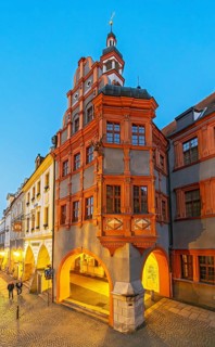 Schönhof building of Silesian Museum, Görlitz, Goerlitz, Germany