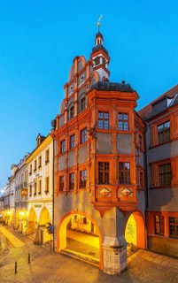 Schönhof building of Silesian Museum, Görlitz, Goerlitz, Germany