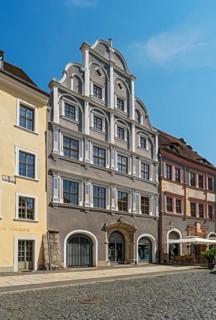 Gabled house with Renaissance facade at Untermarkt - Lower Market Square, Görlitz, Goerlitz,