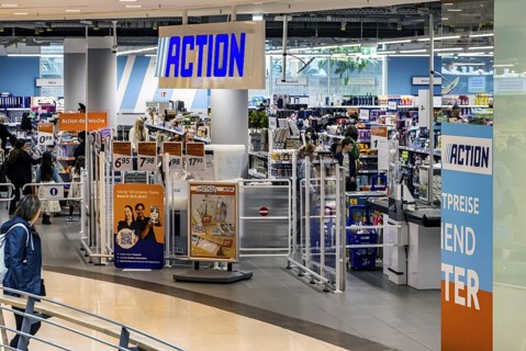 Action bargain store in the Königsbaupassagen shopping centre in Stuttgart, Baden-WÃ¼rttemberg,
