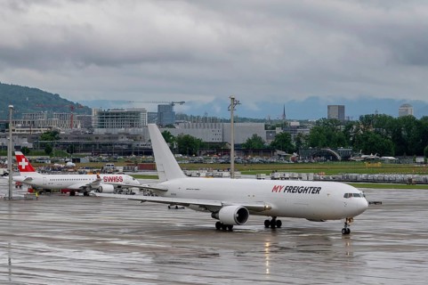 Aircraft My Freighter, UK67009, Boeing 767-300, Zurich Kloten, Switzerland