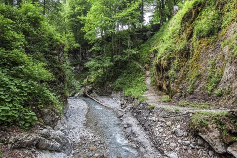 Dietersbach am Rautweg, near Gerstruben, Dietersbachtal, near Oberstdorf, AllgÃ¤u Alps,