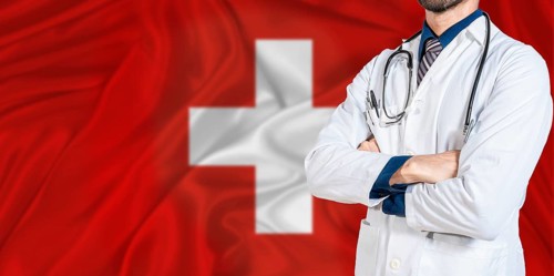 Switzerland national health system. Switzerland health and medical insurance concept