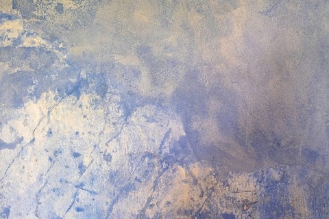 Blue-beige wall with rough texture and worn, abstract appearance, background, texture,
