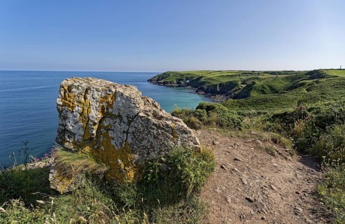 The South-West Coast Path in the south-west of England, a long-distance footpath near the southern