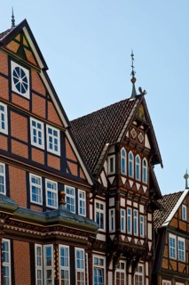 Half-timbered houses in the old town centre, Celle, Lower Saxony, Germany